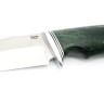 Нож Щучий кованая сталь х12мф рукоять карельская береза зеленая 