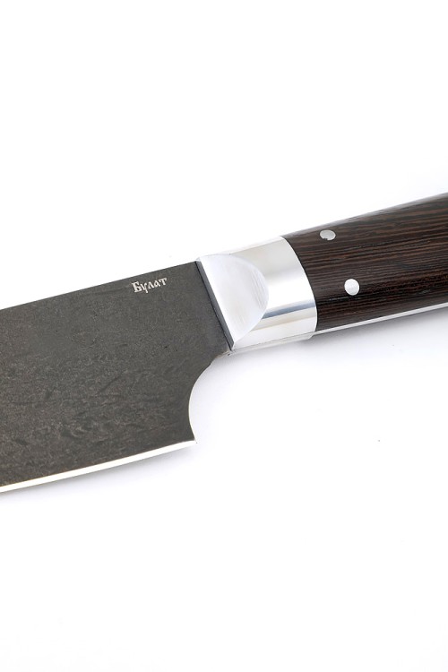 Нож Шеф-повар средний сталь булат рукоять венге цельнометаллический 