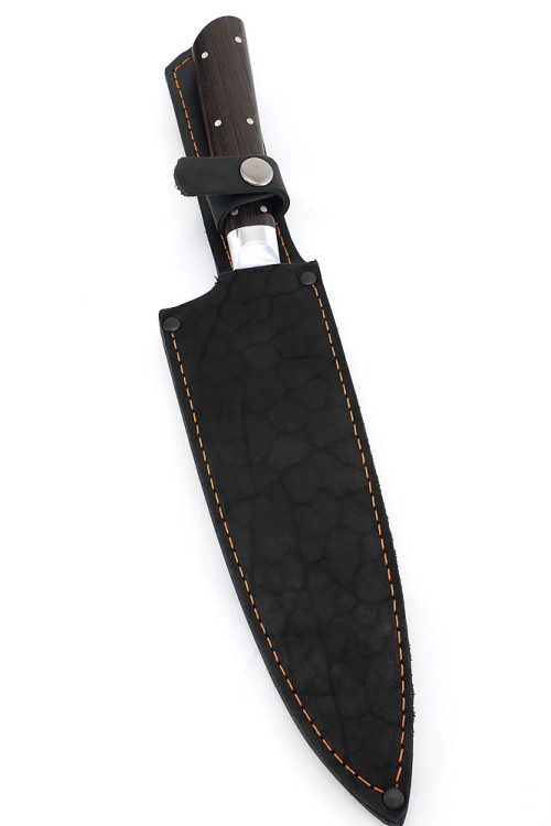 Нож Шеф-повар средний сталь булат рукоять венге цельнометаллический 