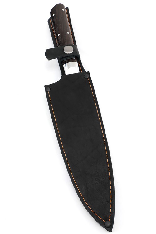 Нож Шеф-повар большой сталь булат рукоять венге цельнометаллический 