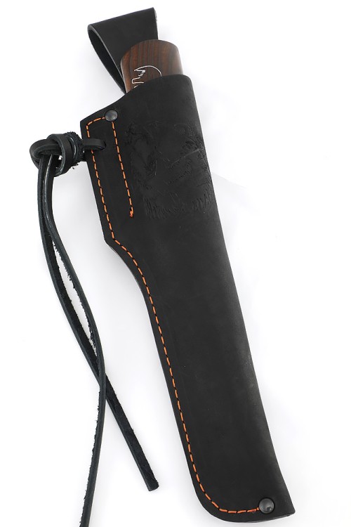 Нож Северный №2 сталь N690 кованый дол, рукоять ясень термоциклированный с инкрустацией 