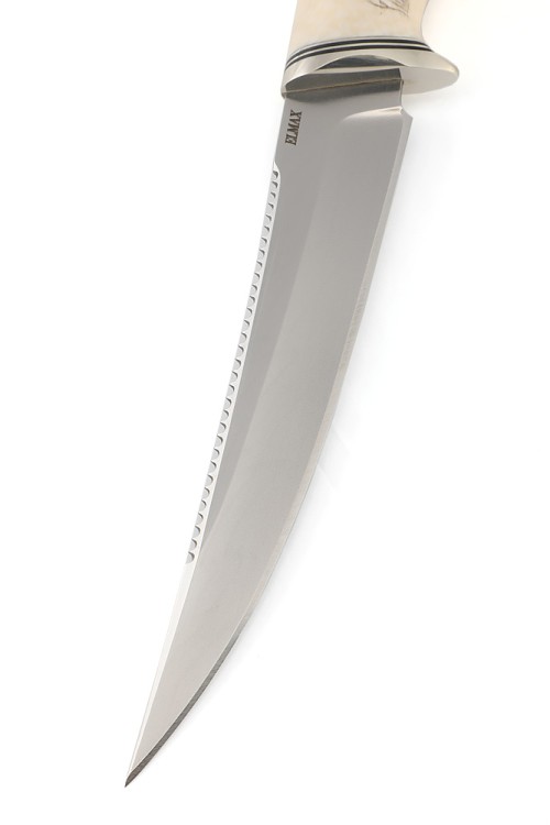 Нож Белуга сталь Elmax рукоять элфорин (скримшоу осётр) ФОРМОВАННЫЕ НОЖНЫ 