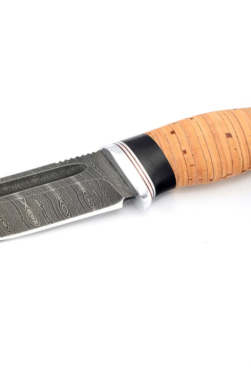 Нож Малыш сталь дамаск рукоять береста 