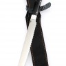 Нож Хлебный кованая сталь 95x18 рукоять черный граб цельнометаллический 