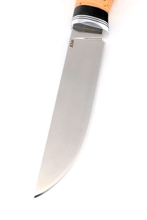 Нож Перун сталь К340 рукоять береста 