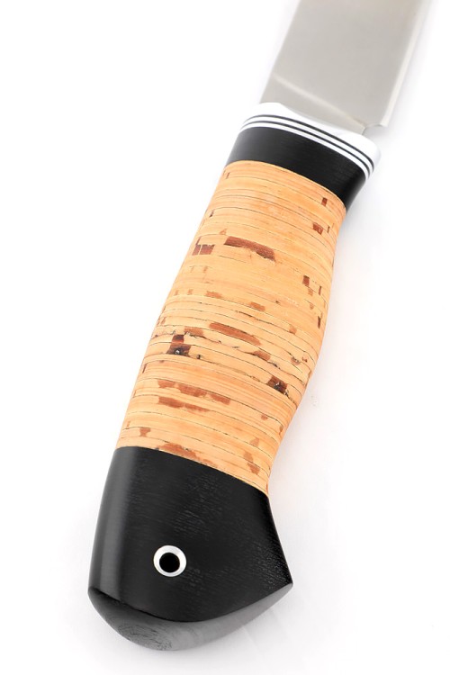 Нож Перун сталь К340 рукоять береста 