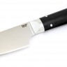 Нож Шеф-повар малый кованая сталь 95х18 черный граб цельнометаллический 