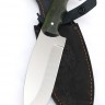 Нож Тунец сталь кованая 95Х18 цельнометаллический рукоять карельская береза зеленая 
