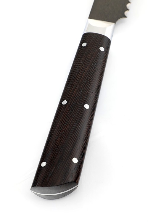 Нож Хлебный сталь булат рукоять венге цельнометаллический 