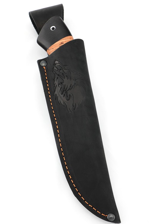 Нож Секач сталь кованая Х12МФ рукоять мельхиор береста 