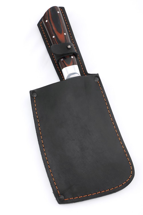 Кухонный Топорик сталь кованая Х12МФ рукоять G10 красночерная ц/м 