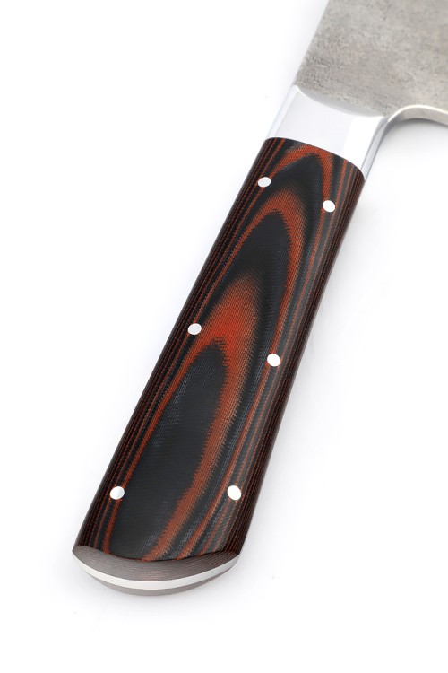 Кухонный Топорик сталь кованая Х12МФ рукоять G10 красночерная ц/м 