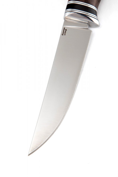 Нож Разделочный кованая сталь х12мф рукоять  стабилизированная карельская береза коричневая 