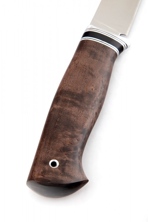 Нож Разделочный кованая сталь х12мф рукоять  стабилизированная карельская береза коричневая 