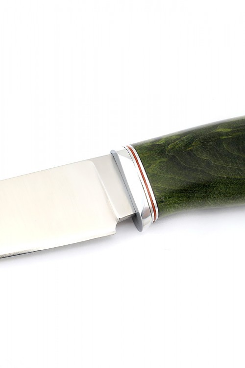 Нож Клык сталь ELMAX  рукоять карельская береза зеленая 