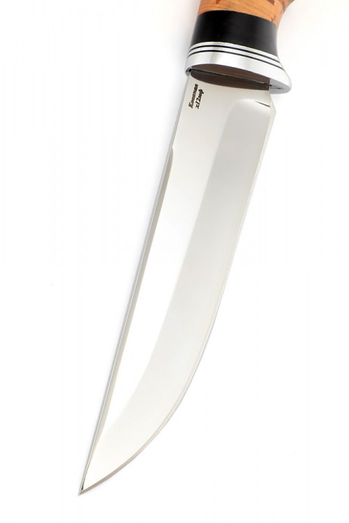 Нож Осетр сталь кованая х12мф рукоять береста 