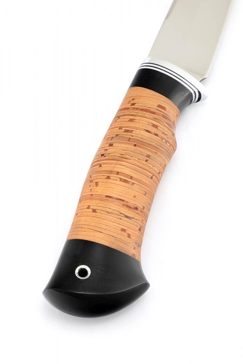 Нож Осетр сталь кованая х12мф рукоять береста 