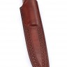 Нож Ястреб сталь кованая Х12МФ рукоять мельхиор кап клёна коричневый формованные ножны 