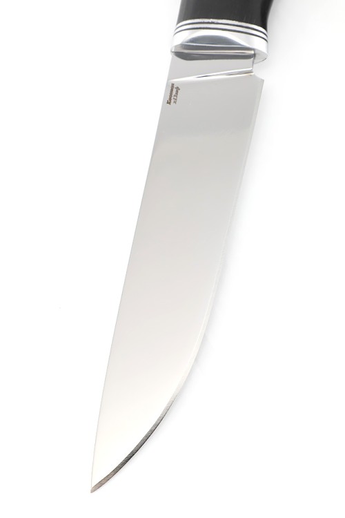 Нож Следопыт сталь кованая х12мф рукоять черный граб 