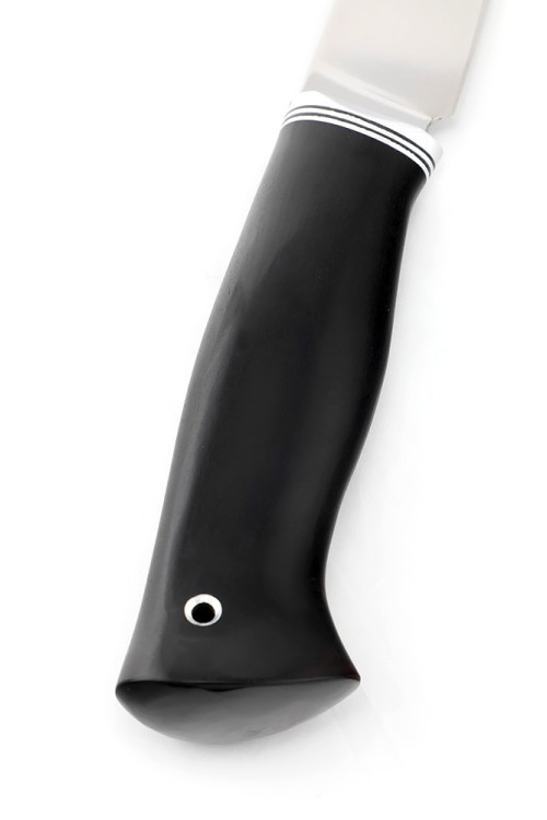 Нож Следопыт сталь кованая х12мф рукоять черный граб 