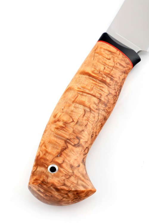 Нож Скиннер сталь кованая х12мф рукоять G10 карельская береза 