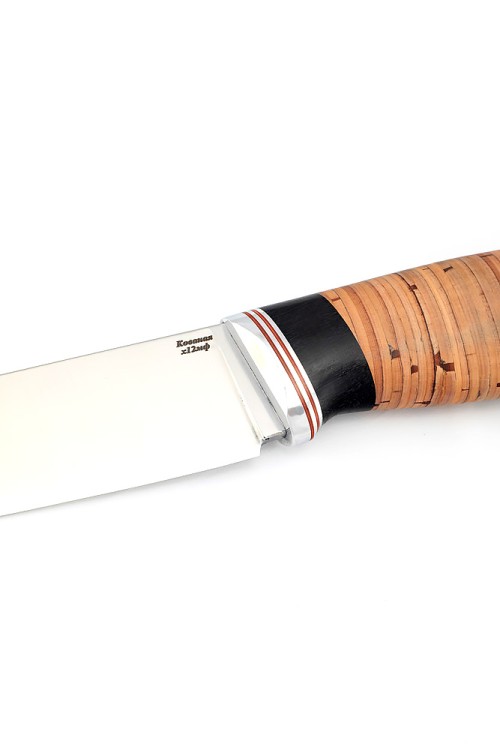 Нож Путник кованая сталь х12мф рукоять береста 