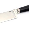 Нож Узбекский сталь кованая 95х18 рукоять мельхиор, черный граб 