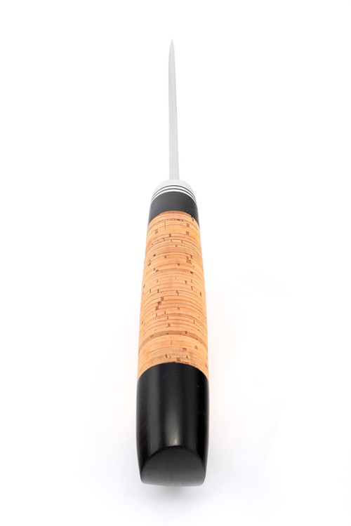 Нож Грибник сталь кованая Х12МФ рукоять береста 