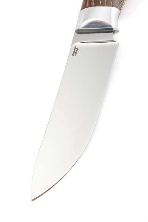 Нож Скиннер сталь кованая х12мф цельнометаллический, рукоять ясень стабилизированный 