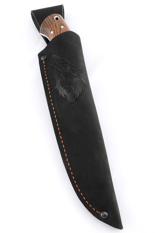 Нож Скиннер сталь кованая х12мф цельнометаллический, рукоять ясень стабилизированный 