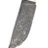 Нож Узбекский малый сталь дамаск нержавеющий рукоять мельхиор, кость, кап клена коричневый 