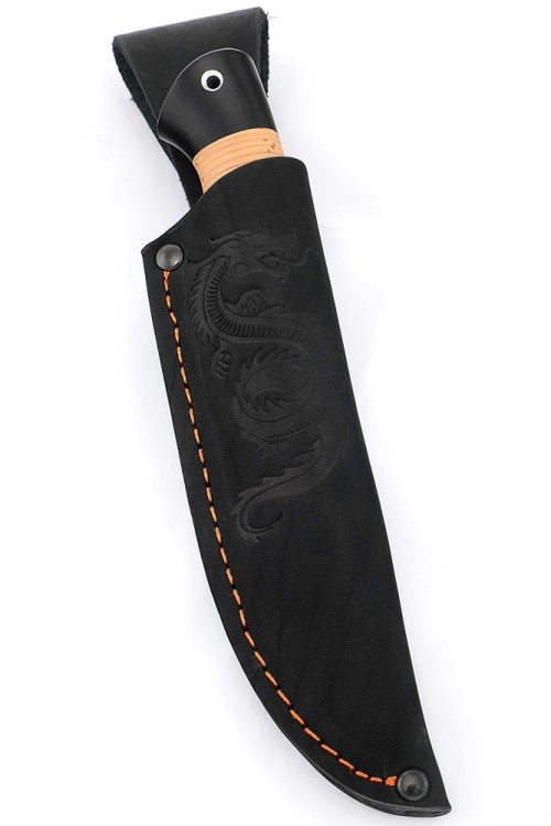 Нож Ласка сталь дамаск рукоять береста 