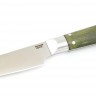 Нож Шеф-повар овощной кованая сталь 95х18 зеленая карельская береза цельнометаллический 
