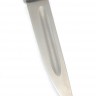 Нож Якут №2 сталь Х12МФ шлифованный дол рукоять вставка акрил белый черный граб 