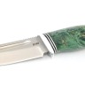 Нож Малыш сталь К340 рукоять кап клена зеленый ФОРМОВАННЫЕ НОЖНЫ 