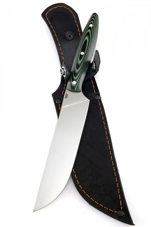 Нож Шеф Восточный 95х18 G10 зеленая цельнометаллический