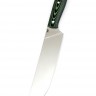 Нож Шеф Восточный 95х18 G10 зеленая цельнометаллический 