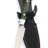 Нож Шеф-повар овощной малый сталь кованая 95Х18 рукоять карельская береза зеленая цельнометаллический 