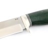 Нож Вятич сталь К340 рукоять мельхиор, карельская береза зеленая 