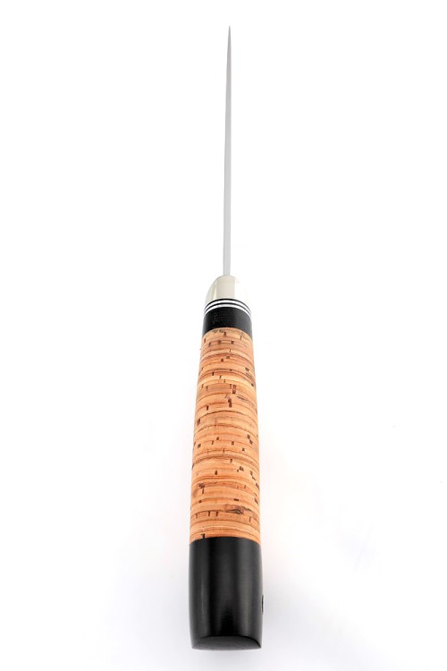 Нож Беркут сталь AUS8, рукоять мельхиор, береста 