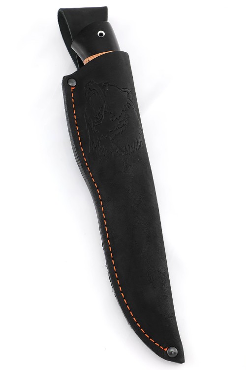 Нож Беркут сталь AUS8, рукоять мельхиор, береста 