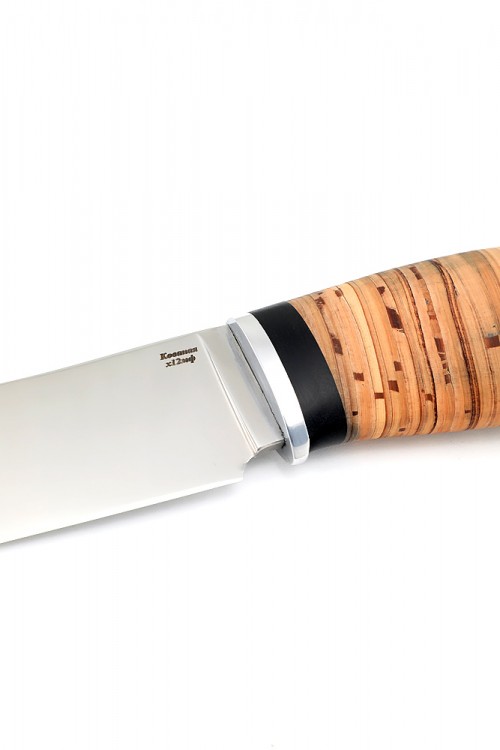 Нож Скиннер сталь кованая х12мф рукоять береста 