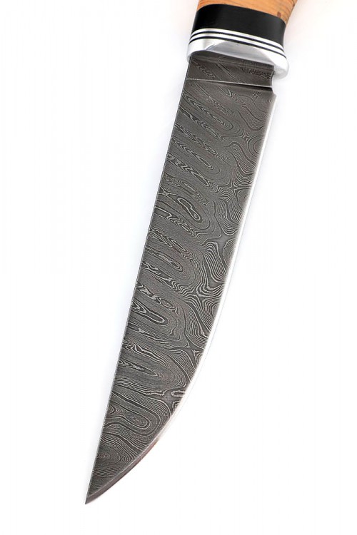 Нож Разделочный сталь дамаск рукоять береста 