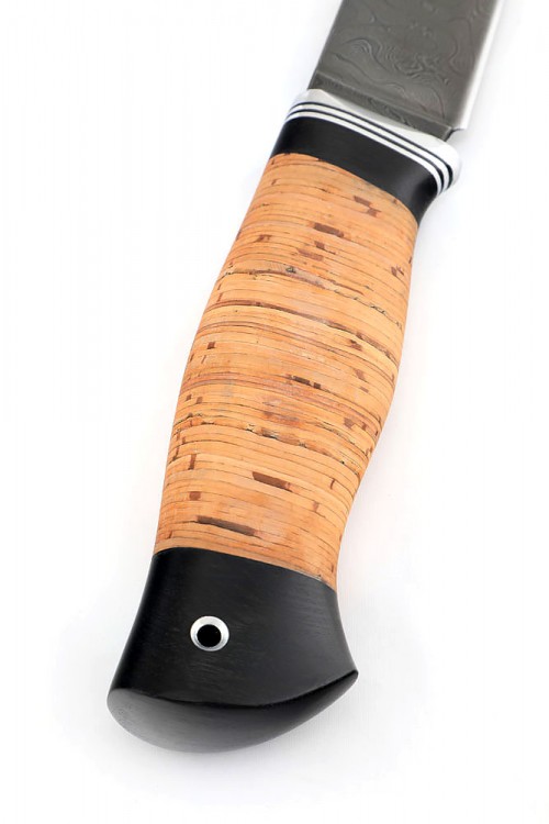 Нож Разделочный сталь дамаск рукоять береста 