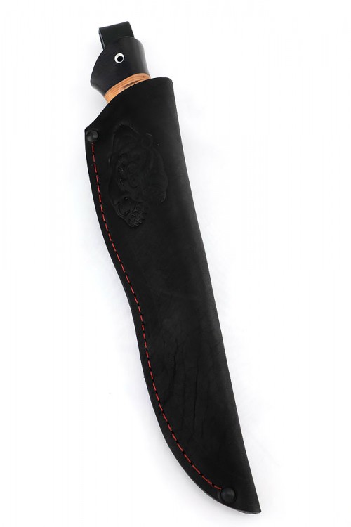 Нож Разделочный сталь дамаск рукоять береста 