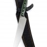 Нож Мастер Шеф 95х18 G10 зеленая цельнометаллический  