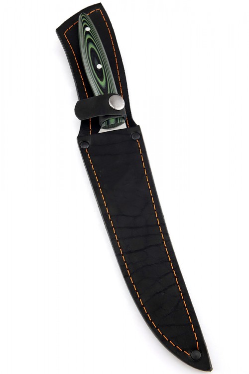 Нож Мастер Шеф 95х18 G10 зеленая цельнометаллический  