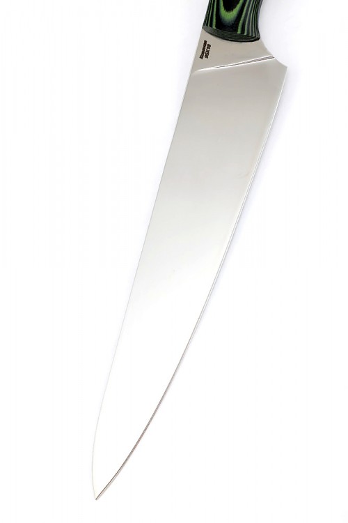 Нож Мастер Шеф 95х18 G10 зеленая цельнометаллический  