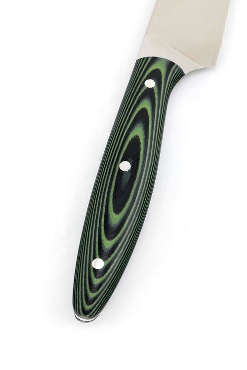 Нож Мастер Шеф 95х18 G10 зеленая цельнометаллический  