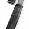 Нож Танто сталь дамаск нержавеющий рукоять стабилизированная карельская береза деревянные ножны 